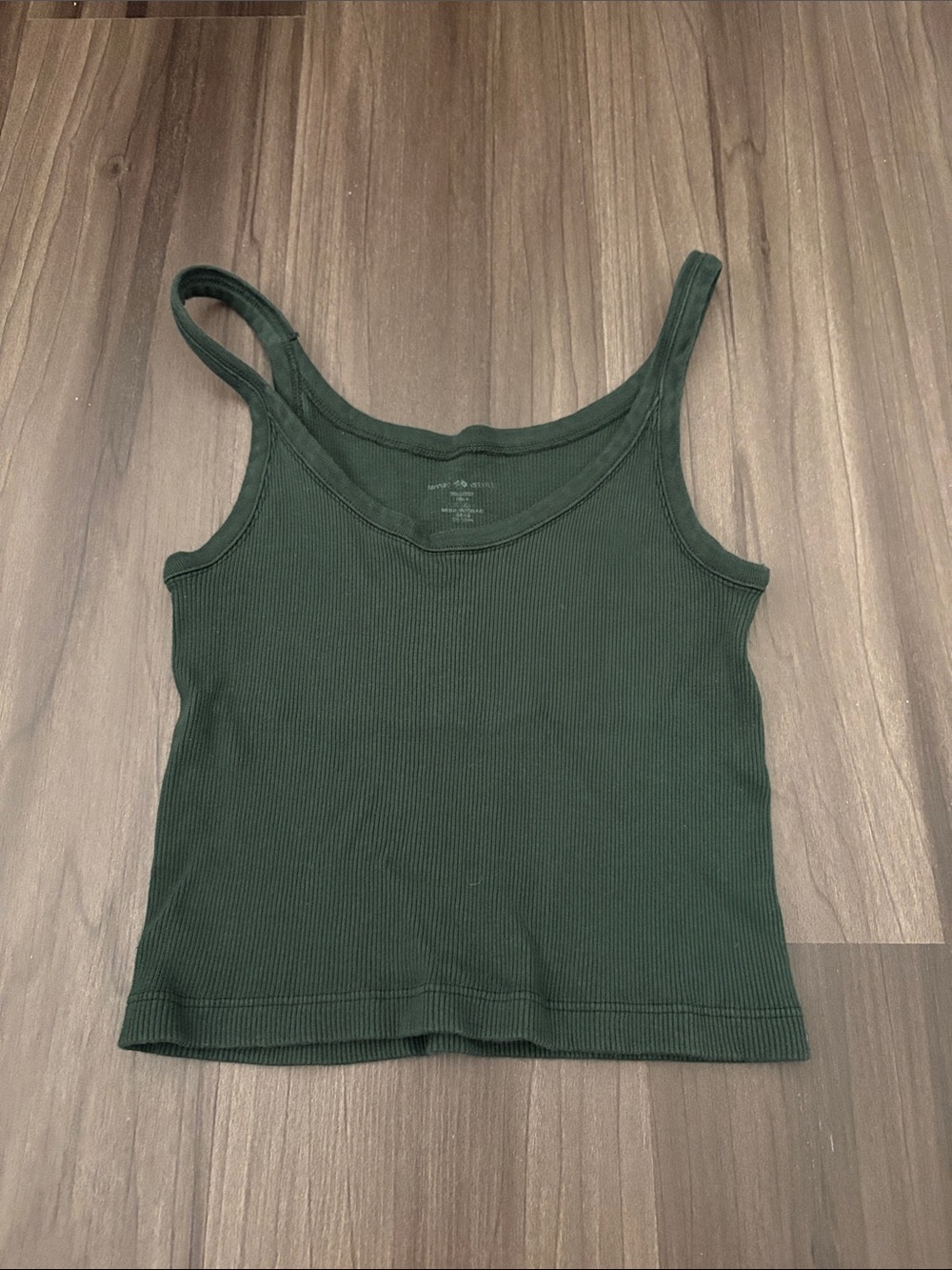 Brandy Melville Dark Green Ribbed Tank